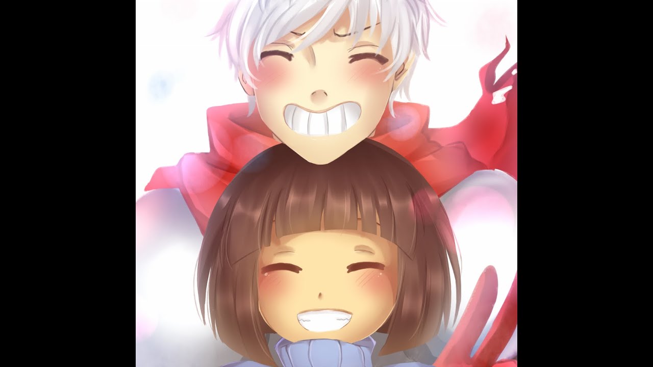 Human Papyrus & Frisk [Easy Paint Tool SAI] Speedpaint (ฝึกทับเส้น)