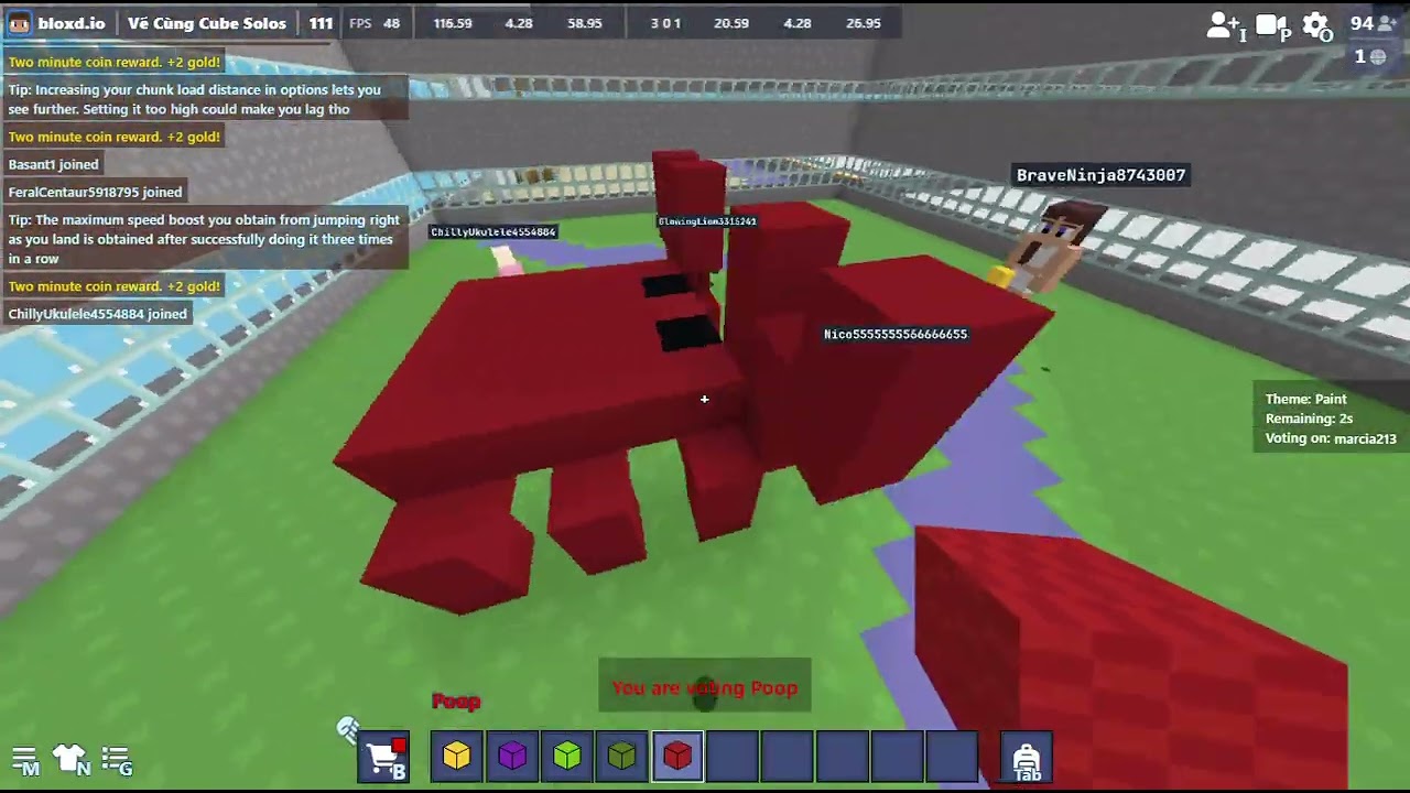 Bloxd io 🔲 Today I'm playing Doodle Cube:D(chill)