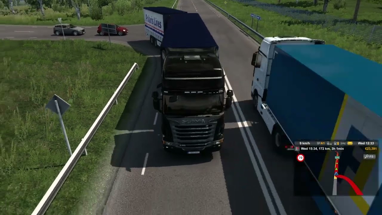 Delivering Double Containers in Euro Truck Simulator 2- KALIKKARAN - കളിക്കാരൻ
