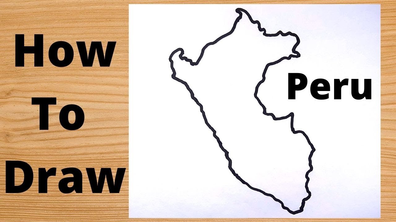 How to Draw Peru Map - Easy step by step