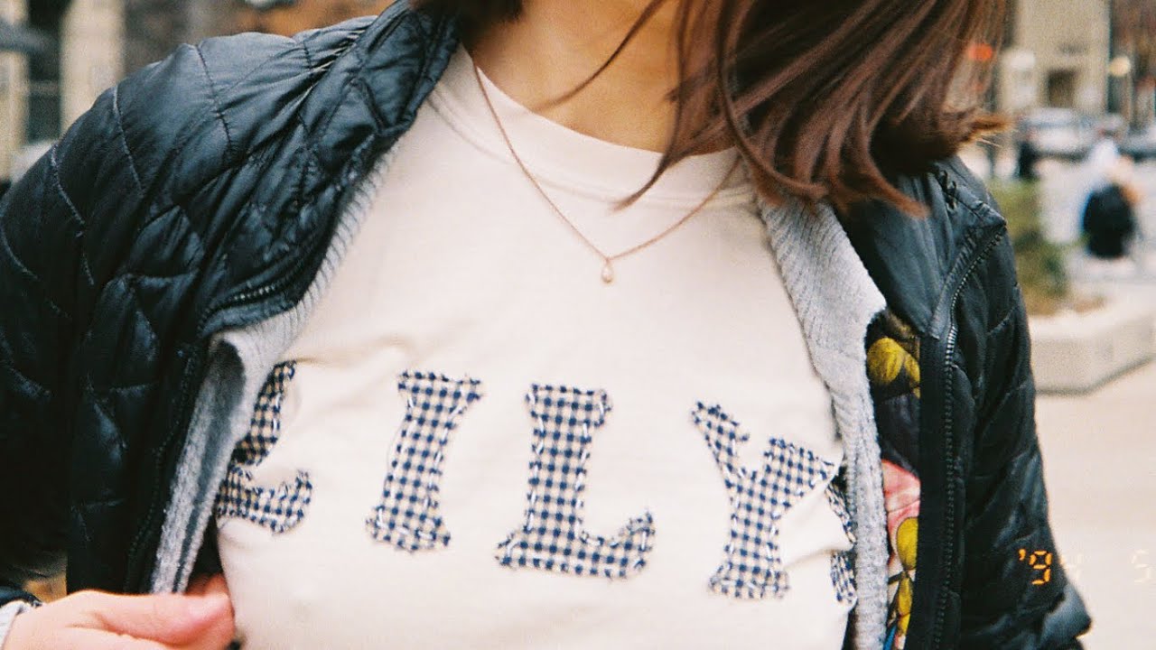 DIY patchwork name tee tutorial