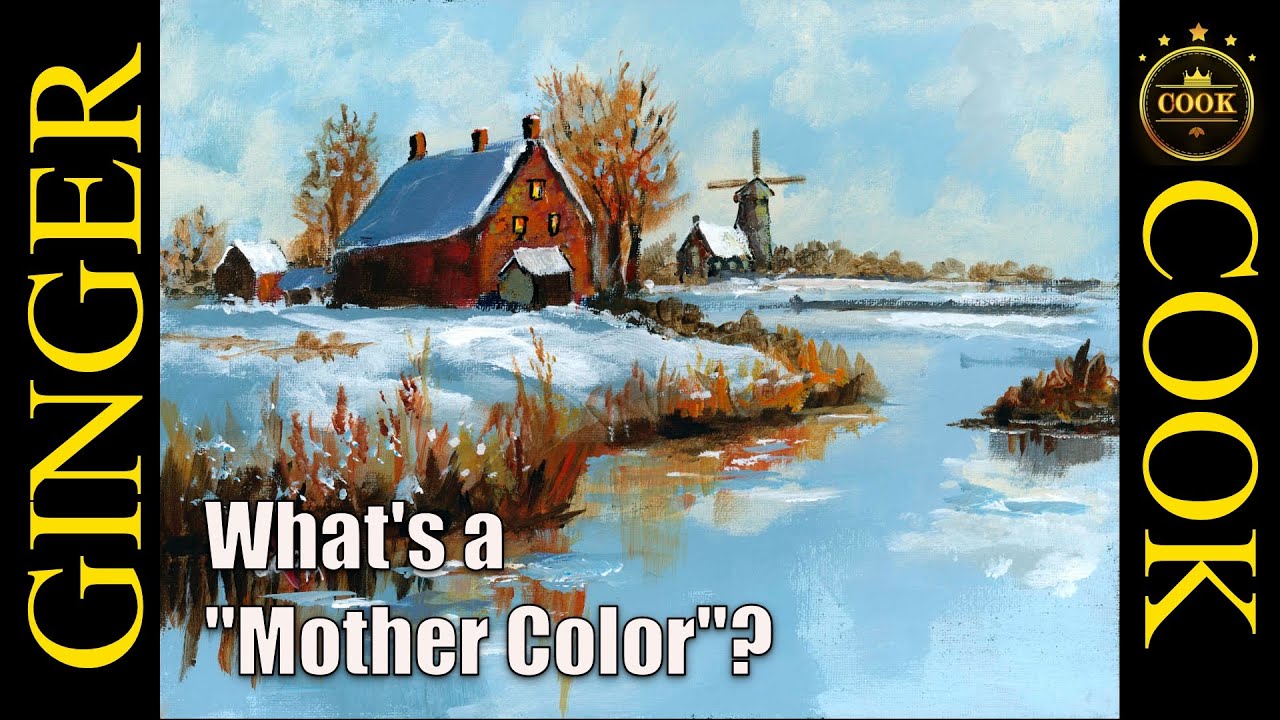 Old-World Painting Techniques with Acrylics in Under an Hour #WinterHollandLandscape