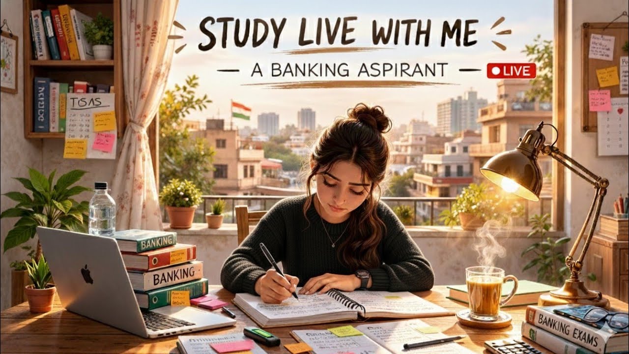 Focused Banking Preparation | 12 PM – 2 PM 📖#sbi #thesewalls #study #motivation #study #hitthewall