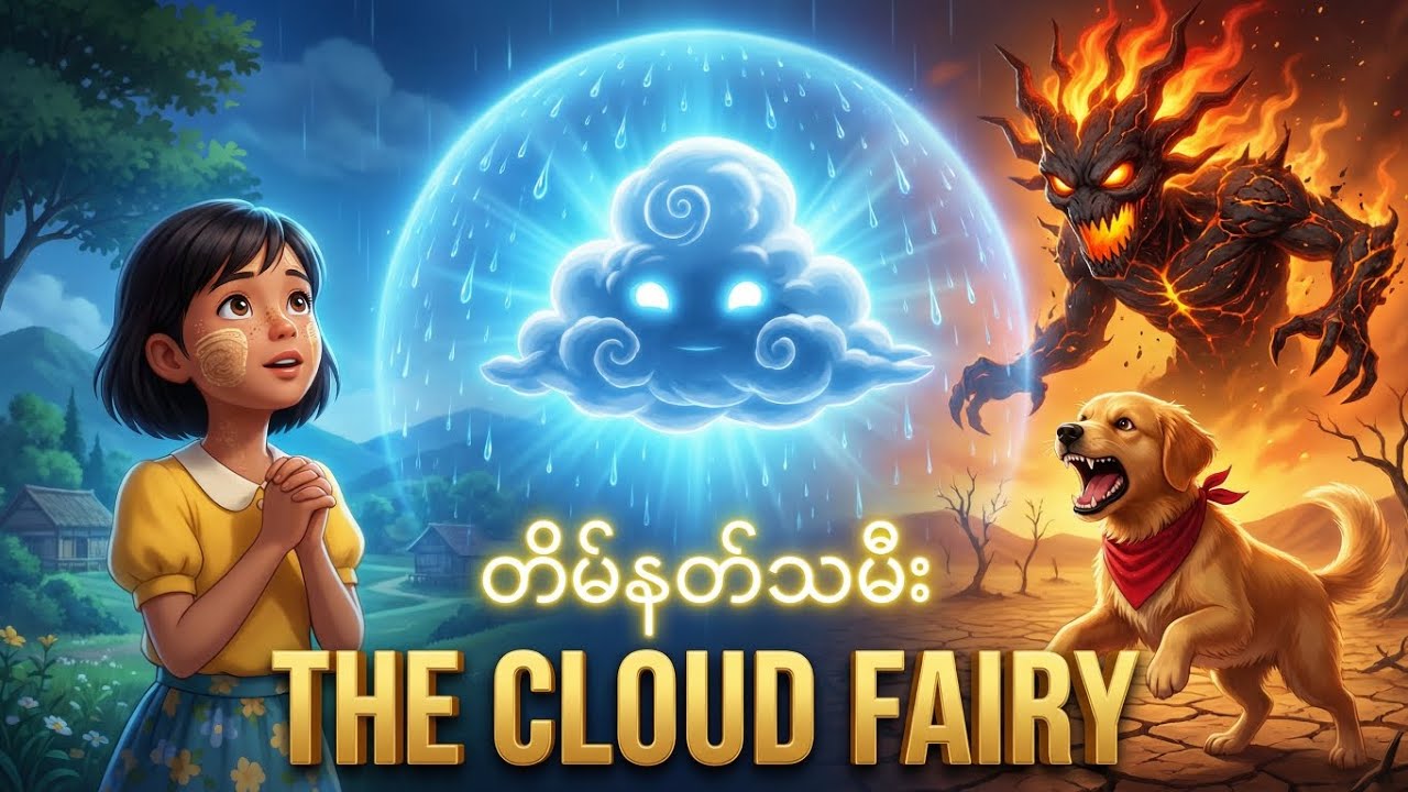 Title: 😭 မိုးရေစက်တွေကြားက ပေးဆပ်မှု - ဖိုးရွှေ၊ သီတာ နဲ့ တိမ်နတ်သမီးလေး