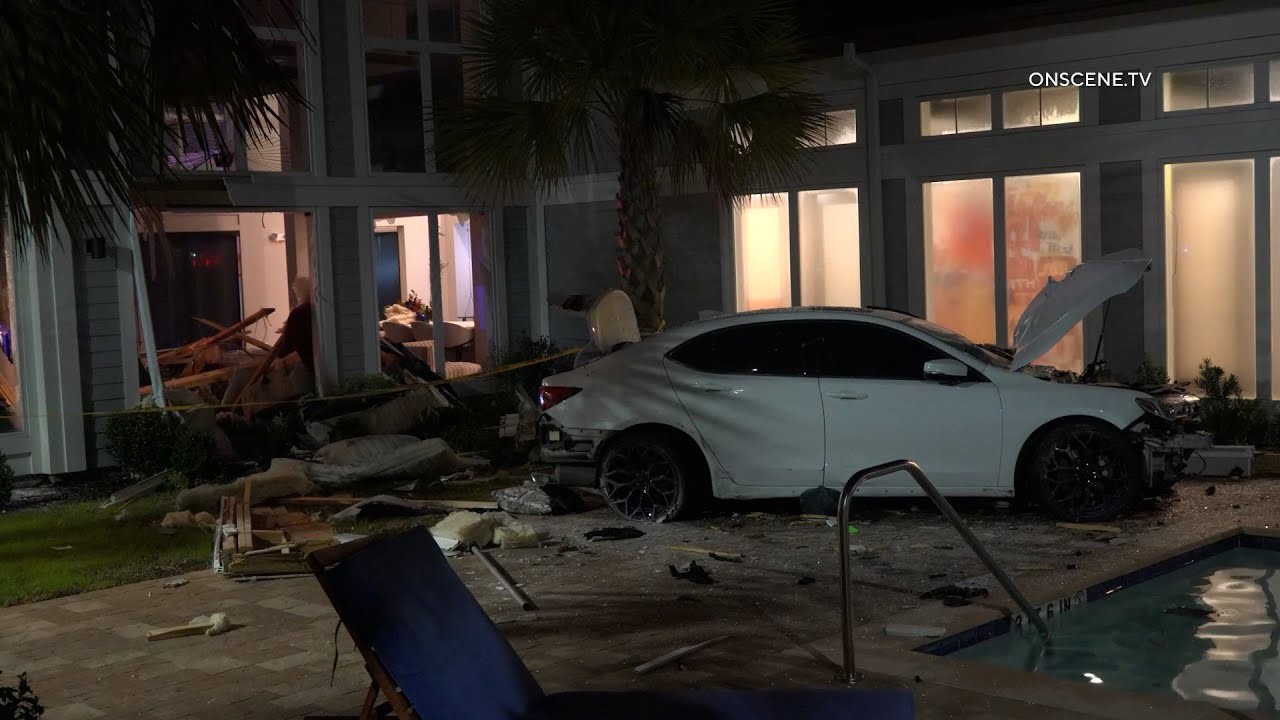 Car Crashes Through Apartment Leasing Office in Houston