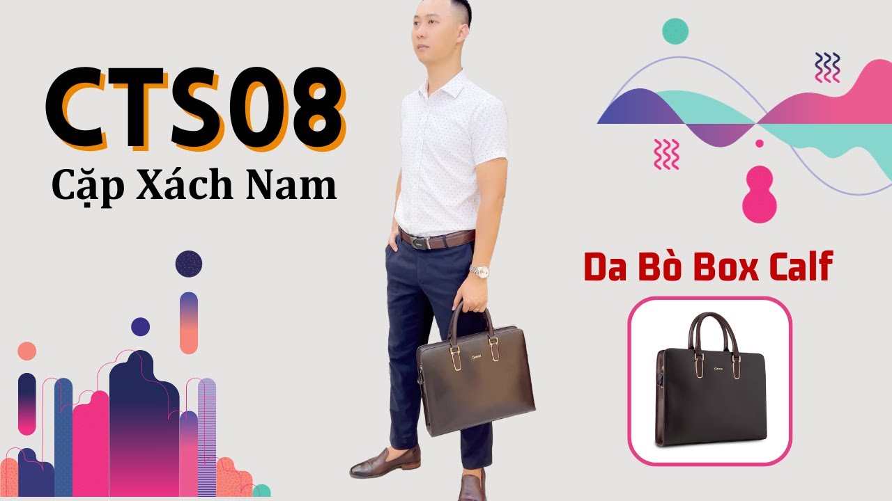 Cặp Xách Nam Da Bò Box Cao Cấp CTS08 - Chính Hãng GENCE