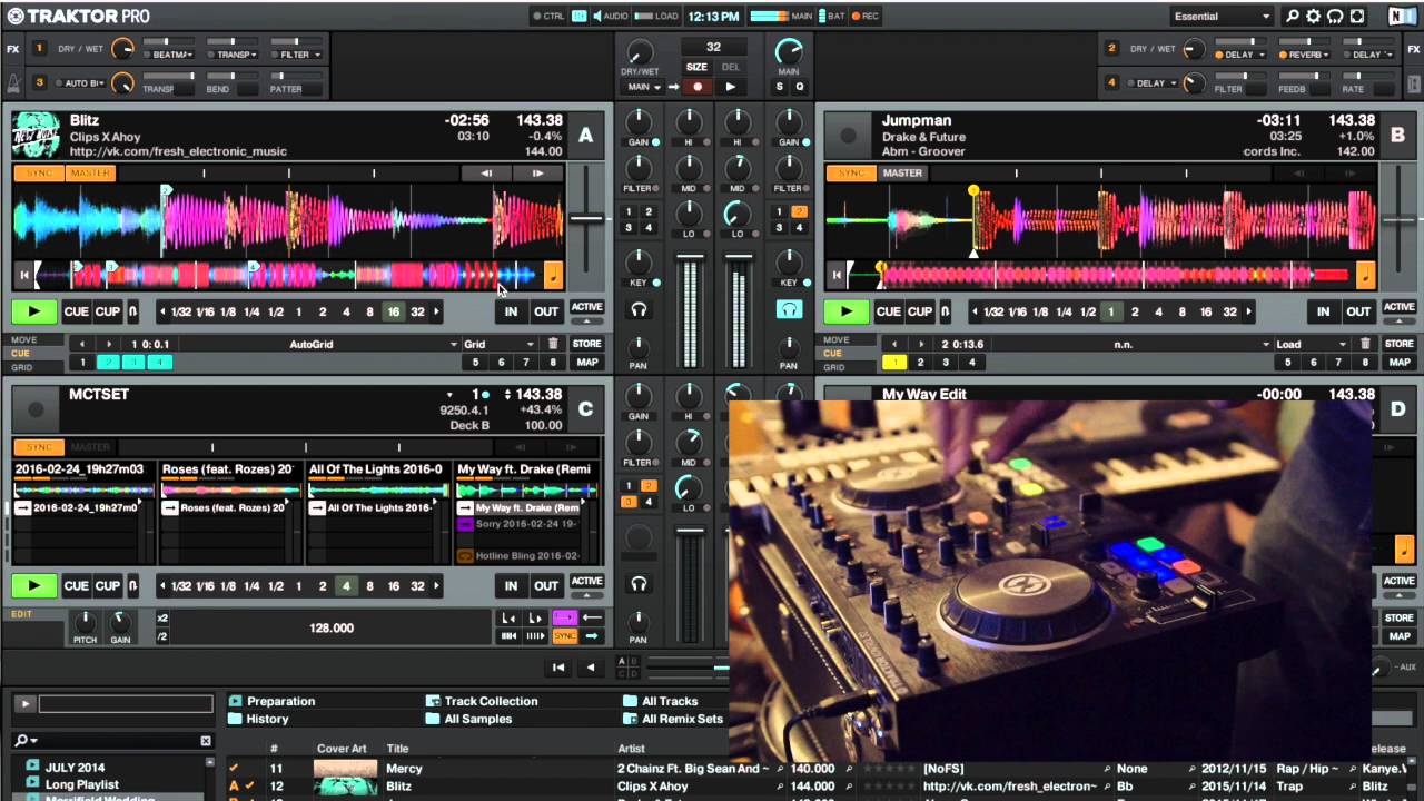 Traktor S2 Mini-Mix #4 - EDM Trap, Hip-Hop, Pop