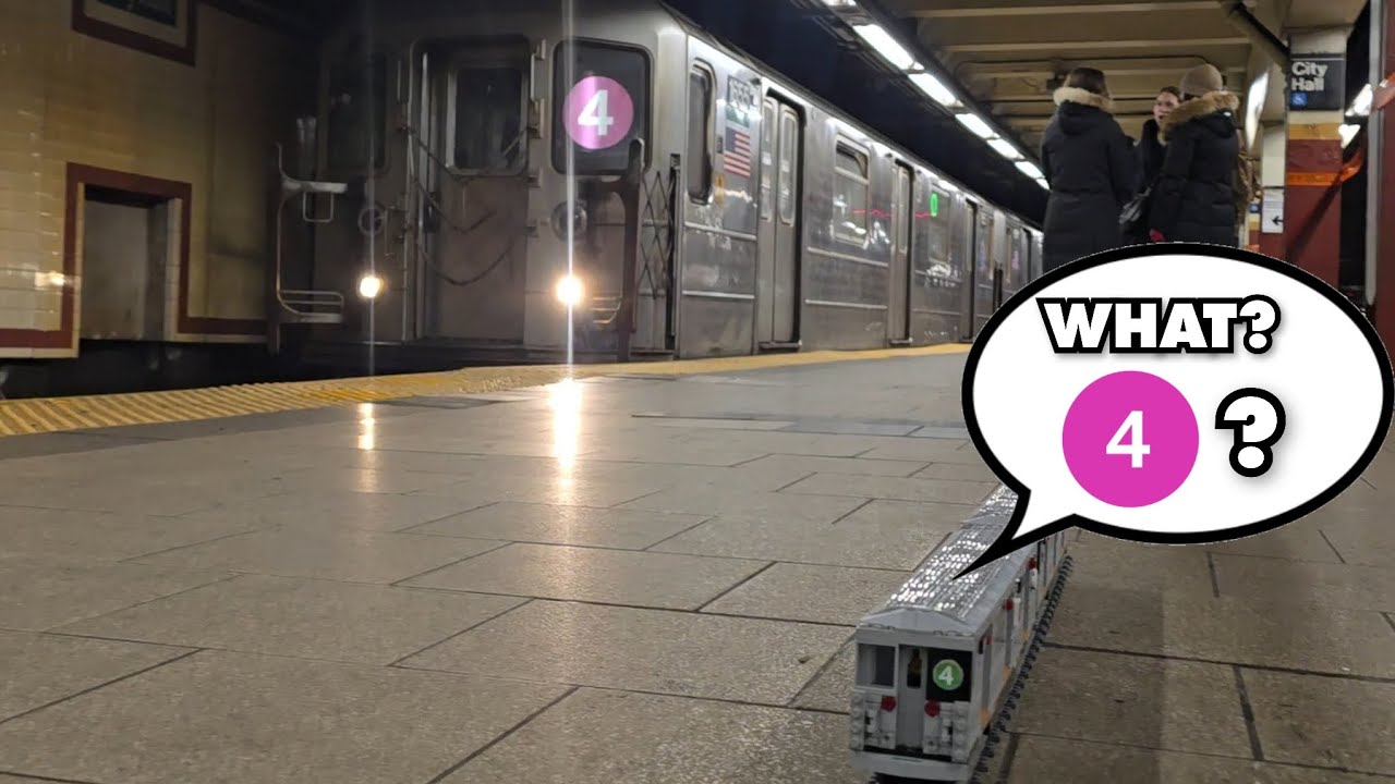 R62A PINK 4???? - Lego R62A 4 train meets the real R62A 4 train! + Lego R62A S meets Duolingo!