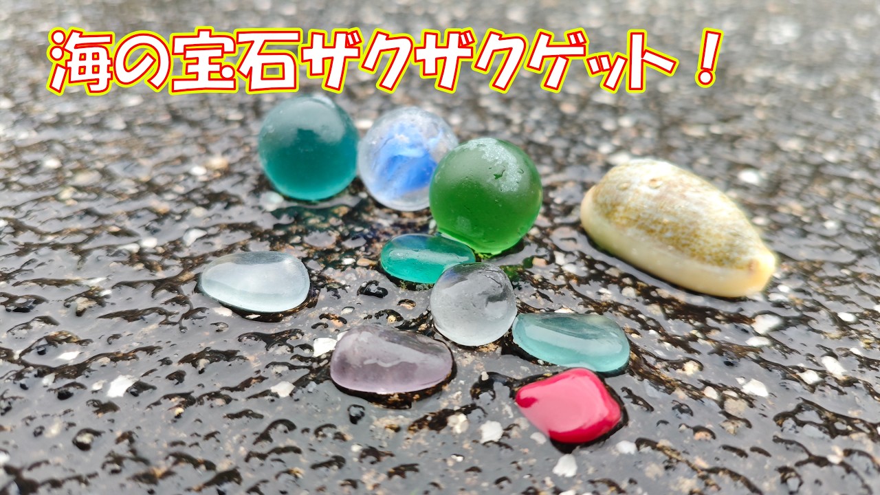 レアシーグラスが無限に拾える海岸で早春ビーチコーミング！