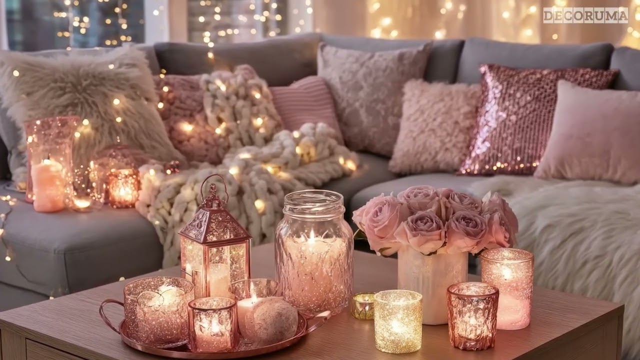 🎄 Romantic Christmas Decor 2025 2026 | Blush Pink & Rose Gold Living Room Ideas