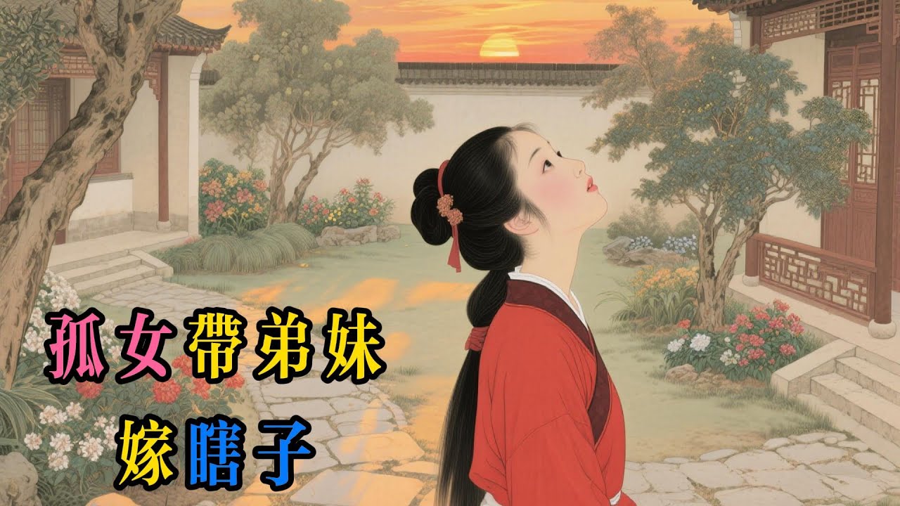 十八岁孤女要帶4個弟妹出嫁，全村笑她瘋了，只有這「瞎子」少爺肯娶！洞房夜丈夫扯下紗布：我是來報恩的！婚後生活太甜了！民間故事, 甜寵, 善惡終有報, 聽書#民間故事 #故事分享 #感人故事 #情感故事