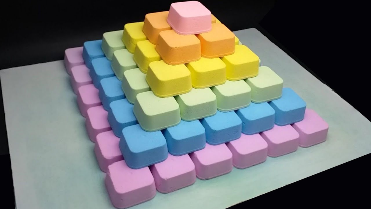 ASMR baking soda rainbow | 6 colors