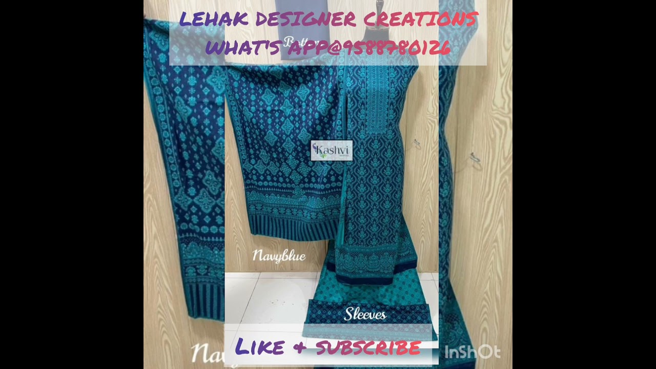Pure Kanni weaving branded Pushmina Unstitched suits with Shawl @lehakdesignercreations8940