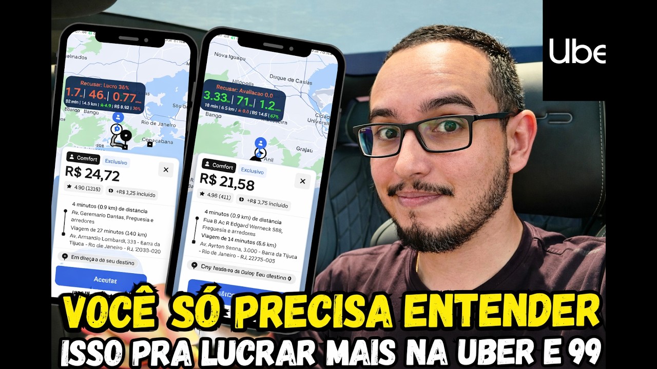 Entendendo o ALGORITMO da UBER, AUMENTEI o VALOR das minhas CORRIDAS. #uber