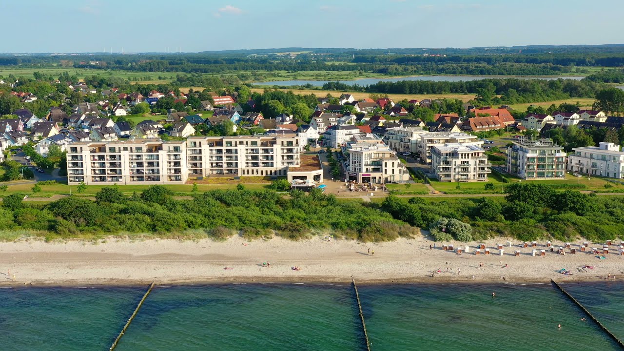 OSTSEE 4K, B&ouml;rgerende aus der Vogelperspektive und Villa Deichgraf 07 