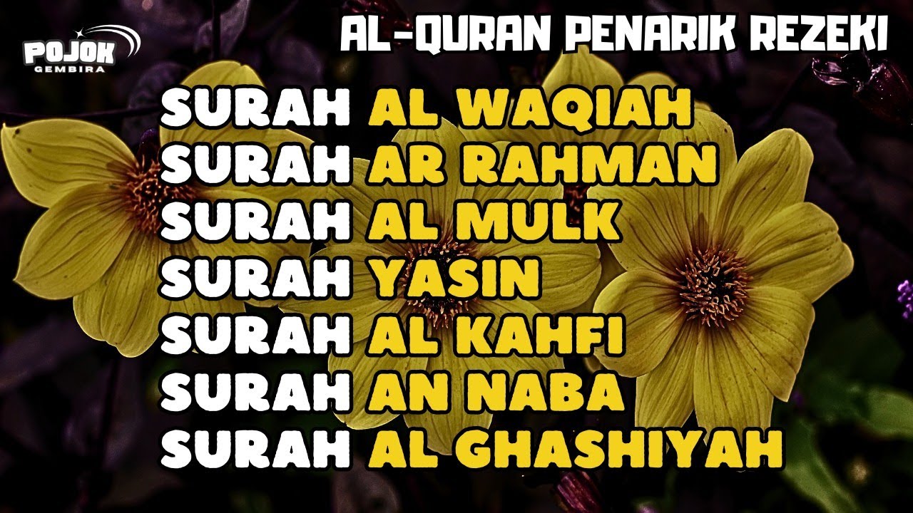 Dzikir Ampuh Buka Pintu Rezeki! (Al Waqiah, Ar Rahman, Al Mulk, Yasin Al Kahfi)