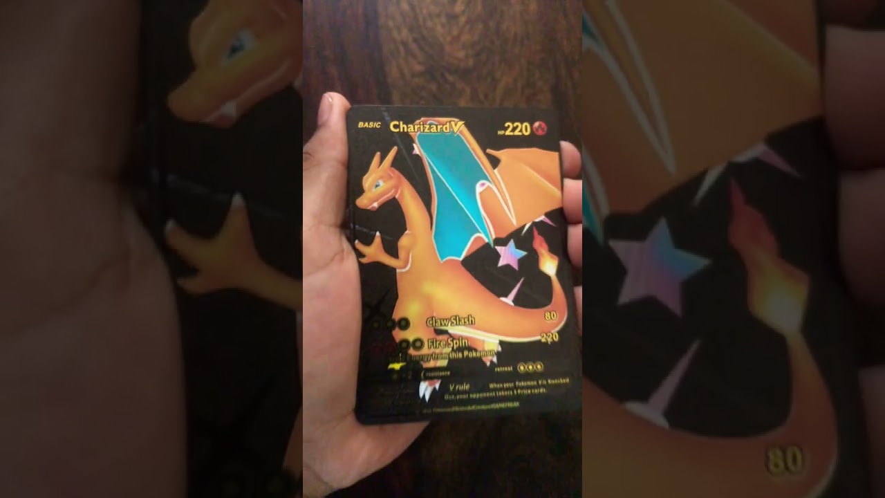 Charizard V - Black Pok&eacute;mon card #pokemon #card #trending #rarepokemon #collection #pokemoncards