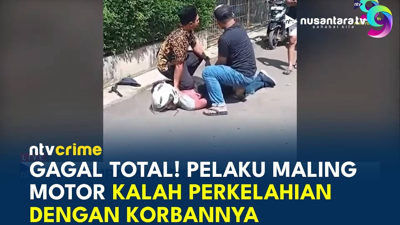 HEROIK! Detik-detik Korban Melawan Pelaku Curanmor dengan Sajam Terjadi Ciputat | NTV