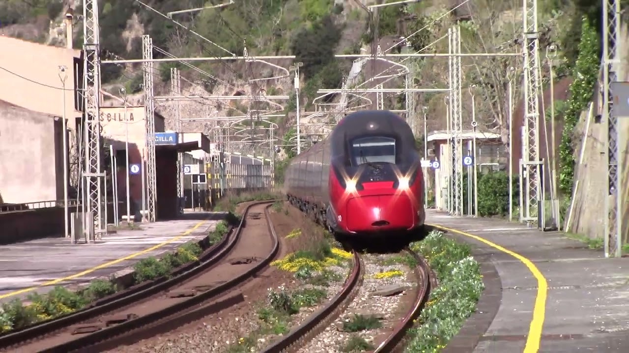IN PIENO ZOOM, ITALO ETR 675 NTV IN CURVONE SCILLESE!!!!