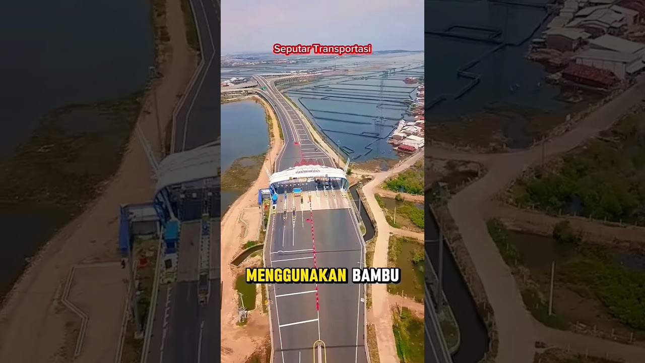 jalan Tol demak Semarang pembangunan nya menggunakan material bambu.. #tol #jalantolbaru