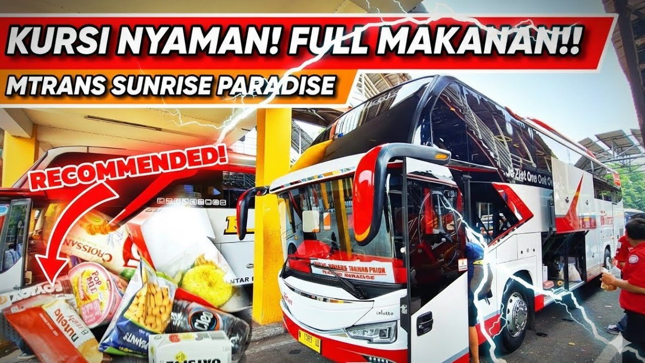 MAKAN BANYAK PAGI DI BUS‼️ BUS MTRANS SUNRISE PARADISE SURABAYA JAKARTA