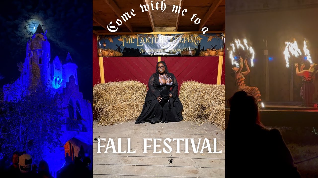 Come with me to a Fall Festival!🍂🎃🤎: Hayride, Shopping, Haunted House, Yummy Treats, and More...