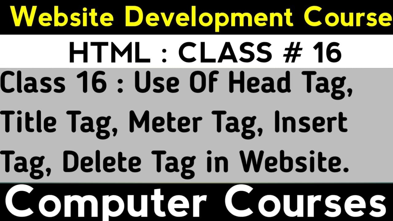 Use Of Meter Tag ,Del Tag ,Insert Tag in Website Using HTML - Class 16 - html course in urdu/hindi.