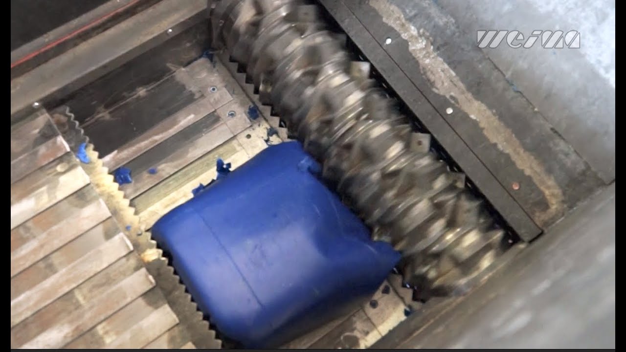 WEIMA WLK 800 zerkleinert Kunststoffdosen