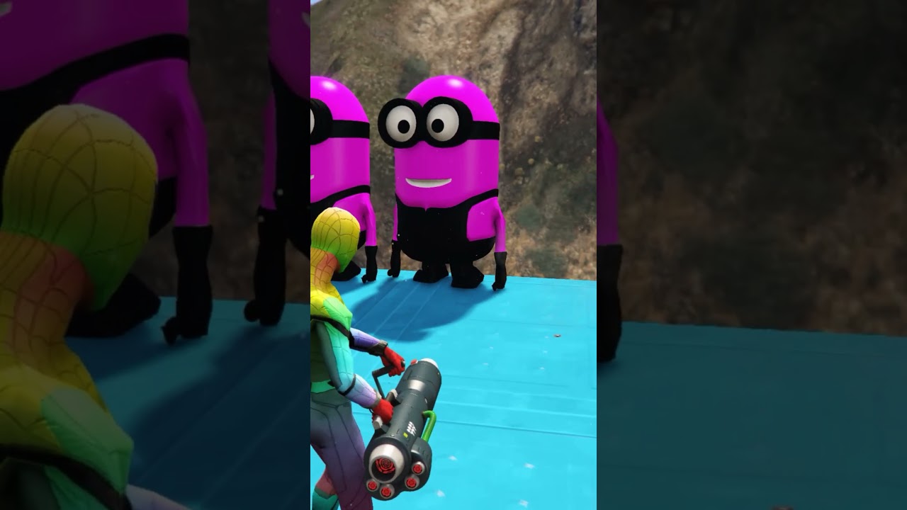 Crazy Spider-Man Ragdoll Fails vs Minions  | Funny GTA V Moments #SpiderRagdoll #MinionBattle #Funny