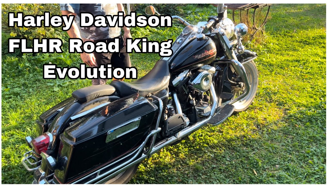 Мини обзор, чемпионский Нarley Davidson FLHR Road King на прямотоках, карбюратор S&S, Evolution.