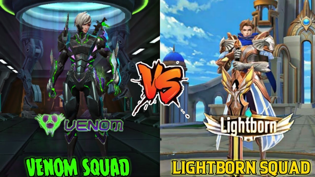 MOBILE LEGENDS VENOM SQUAD VS LIGHTBORN SQUAD • VENOM VS LIGHTBORN SIDE BY SIDE COMPARISION