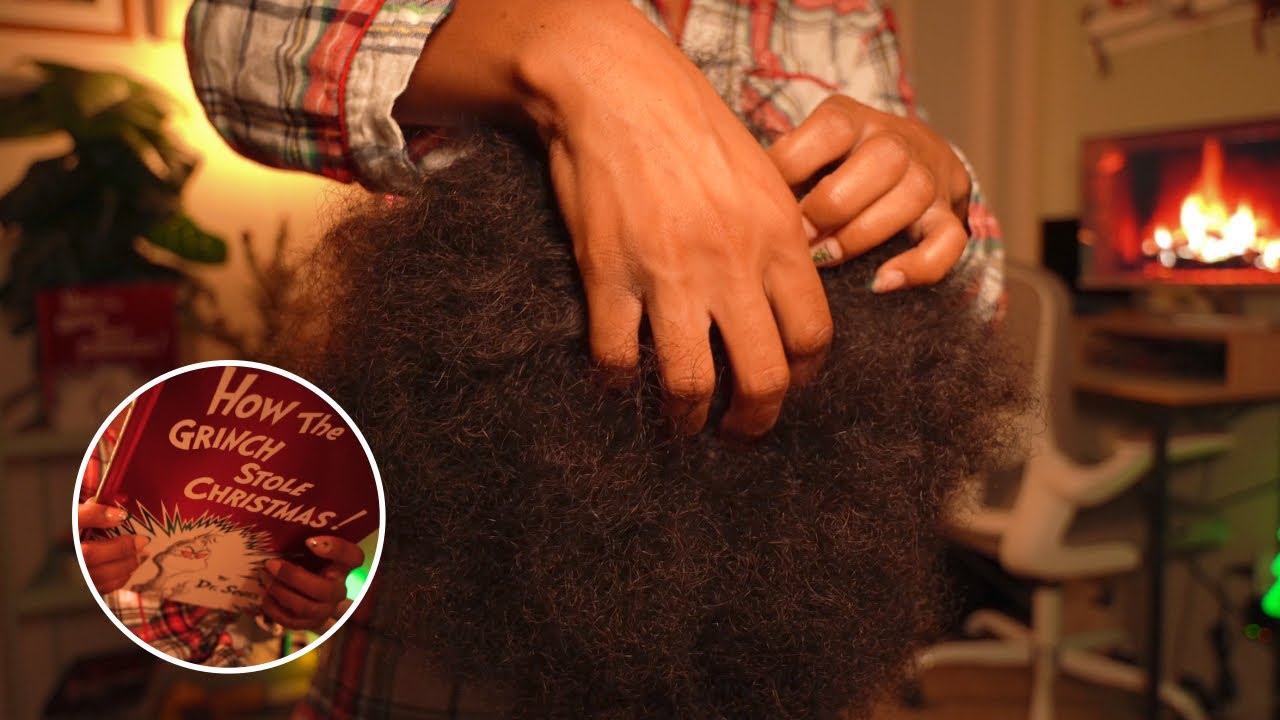 ASMR Cozy Scalp Massage & Head Scratching for Sleep + Whispered Christmas Story 📖