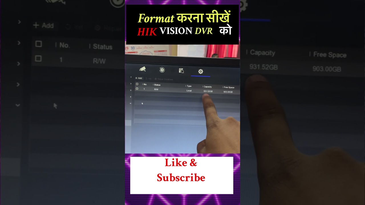 How to Hikvision DVR / HVR Hard DriveFormat Hikvision HVR ki HDD Format kase kre #DVR #hikvision