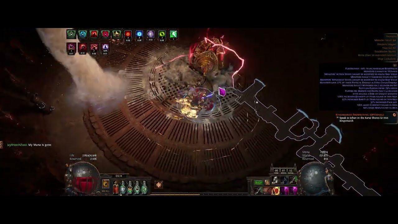 Path of Exile 3.27 Ice Spear x Creeping Frost - Cast on Crit Deadeye - T17 Fortress (Update)
