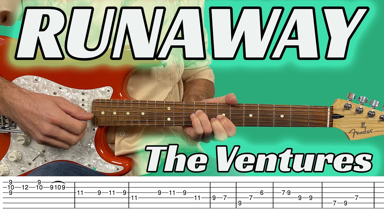 Runaway (The Ventures, Del Shannon) Guitar Instrumental Lesson with tabs - Cover by Tom Parsons