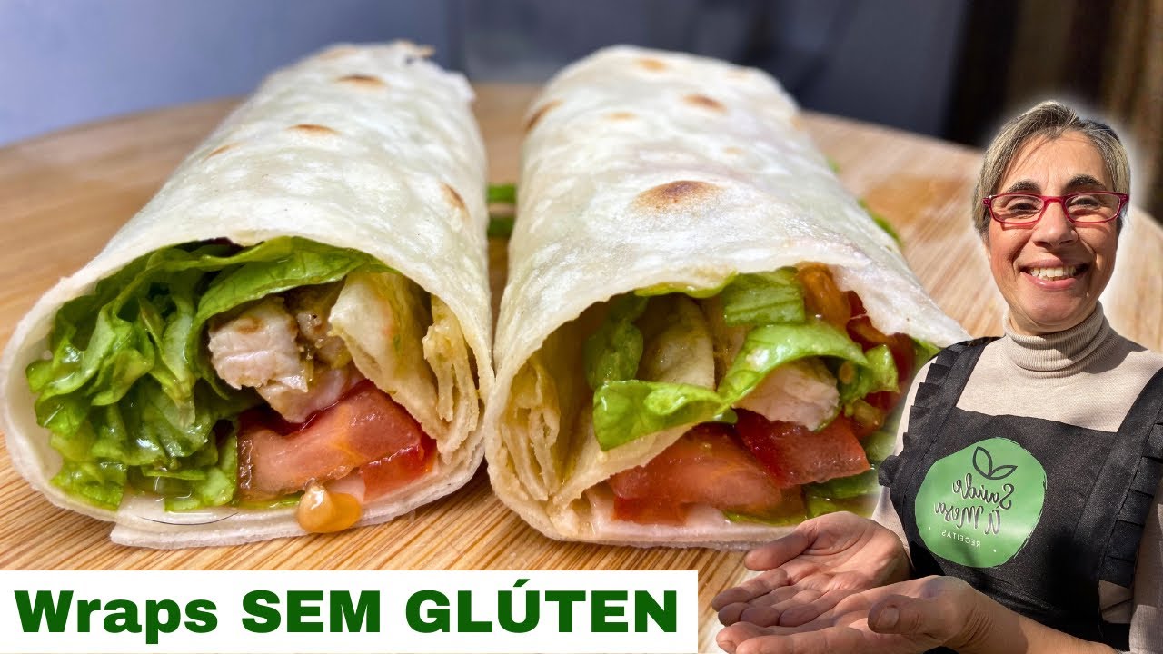 Tem Farinha, Sal e Azeite? Faça Wraps SEM GLÚTEN Super Rápido e FÁCIL 
