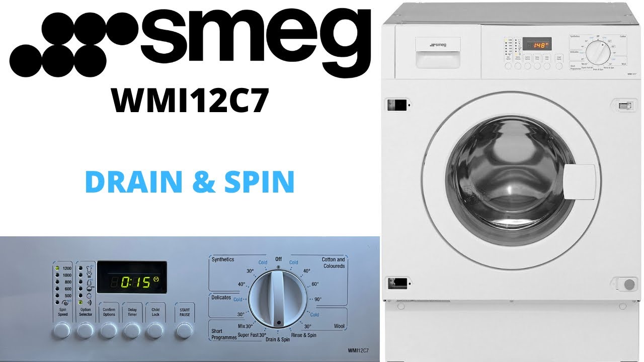 Smeg WMI12C7 Integrated Washing Machine - Drain & Spin