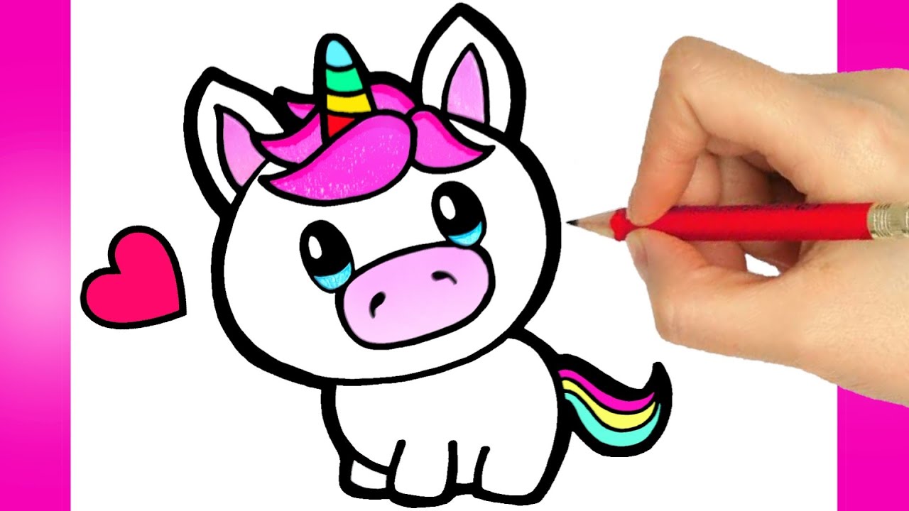 CÓMO DIBUJAR UN BEBÉ UNICORNIO KAWAII