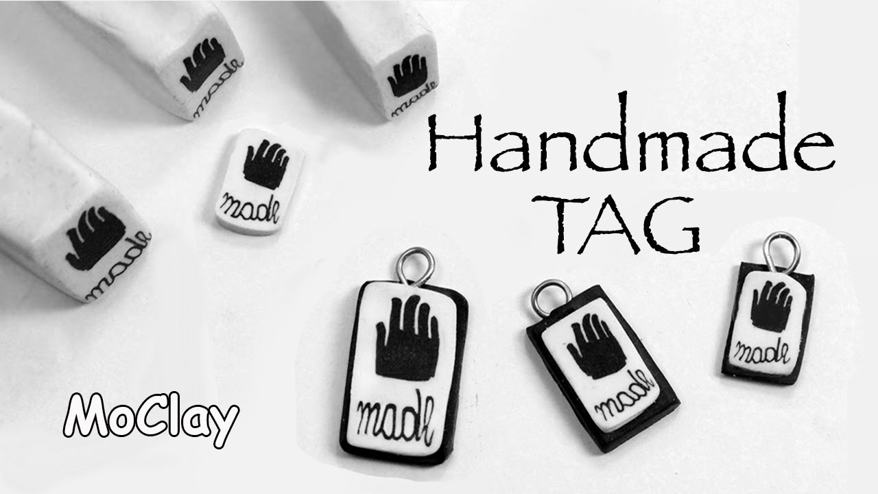 How to make a signature name cane tag with polymer clay