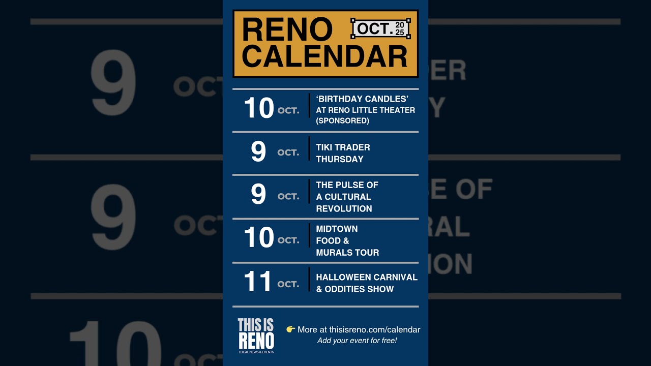 🗓️ Reno, Nevada events for the week of October 6, 2025