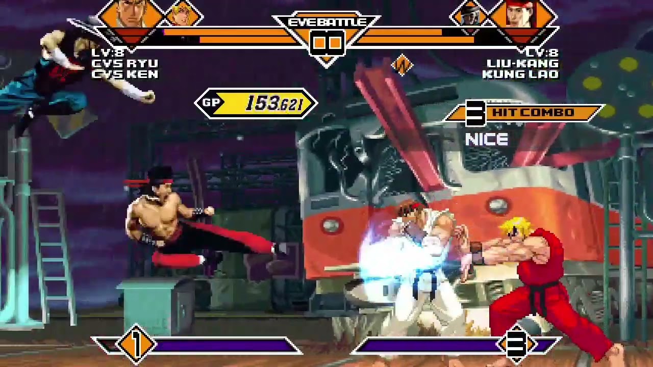Ryu & Ken VS Liu Kang & Kung Lao 