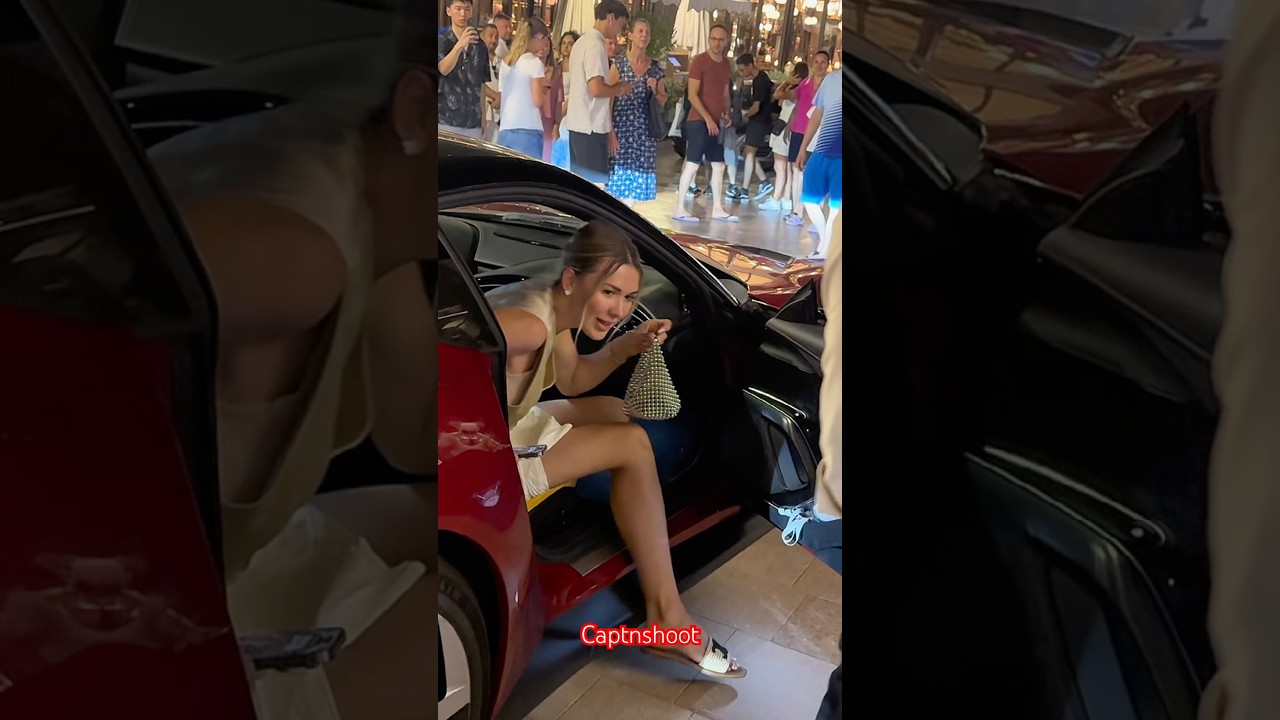 GORGEOUS LADY ARRIVES IN FERRARI 12 CILINDRI #monaco #supercars #shorts #viral #trending