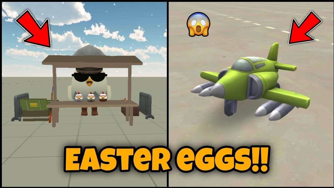 😱 NEW SECRET PLANE AND SKIN STALL EASTER EGGS IN CHICKEN GUN 4.7.01!!