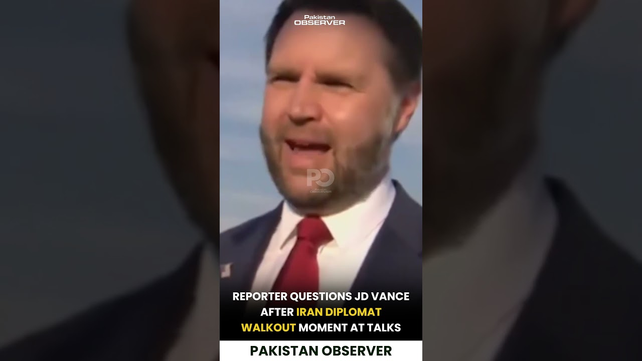 Reporter Questions JD Vance After Iran Diplomat Walkout Moment at Talks | Pakistan Observer