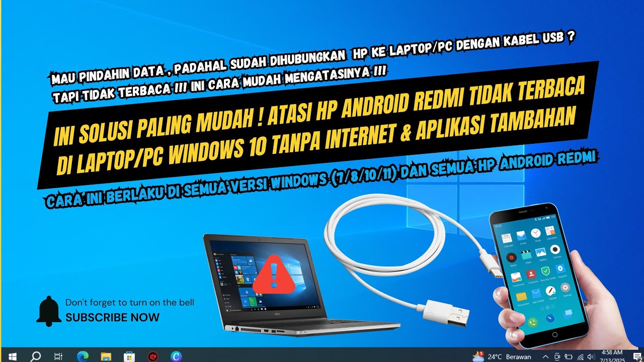 Ini Solusi Paling Mudah! Atasi HP Android Xiaomi Redmi Tidak Terbaca di Laptop/Pc Windows 10