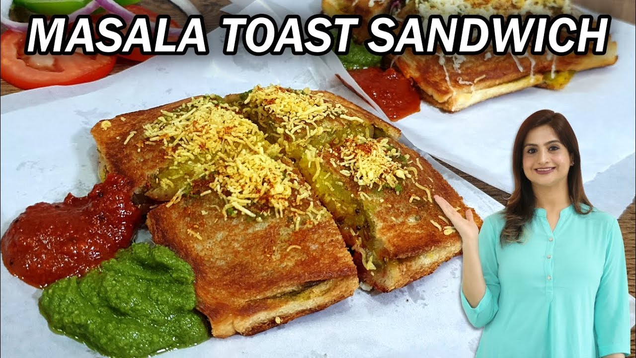 Mumbai Style Masala Toast Sandwich - Sandwich Masala Recipe | Mumbai Street Food