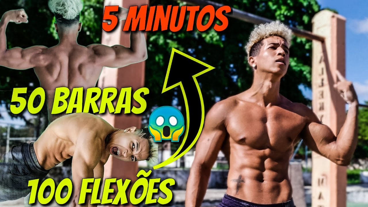 50 barras e 100 Flexões em 5 minutos! É Possível? Desafio