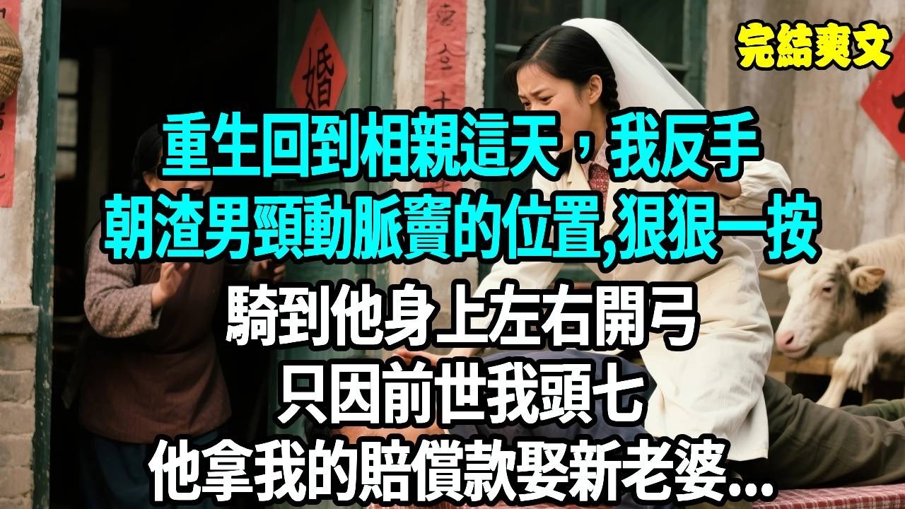 重生回到相親這天，我反手朝渣男頸動脈竇的位置,狠狠一按，騎到他身上左右開弓，只因前世我頭七 他拿我的賠償款娶新老婆...#爽文#重生#原創