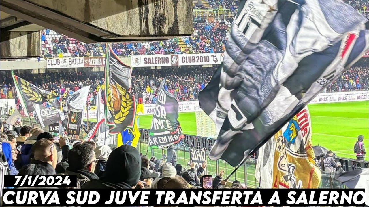 CURVA SUD JUVE TRANSFERTA A SALERNO || Salernitana vs Juventus 8/1/2024