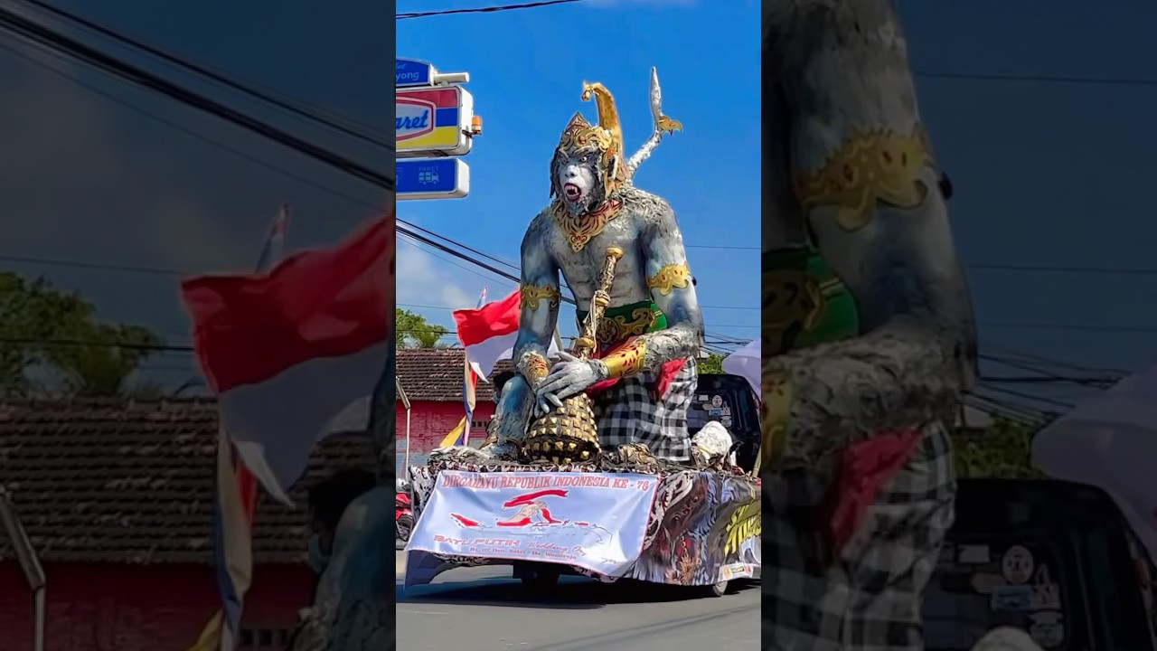 KARNAVAL ANOMAN OBONG GEDE BANGET #shorts #karnaval #agustusan #anomanobong #bagus #viral #trending